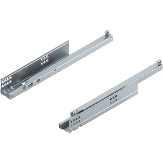 SET Glisiera BLUM TANDEM 19 TIP-ON sertar lemn/PAL, CP=30kg, LN=500mm, extragere partiala zincata + cuplaje st./dr.