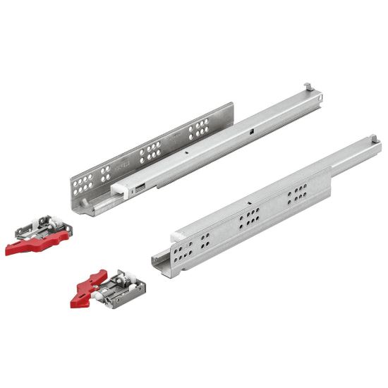 SET Glisiera HAFELE MATRIX UM A30, L=300mm, extragere totala, CP=30kg, amortizare si cuplaje 3D incluse