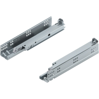 SET Glisiera BLUM TANDEM 19 BLUMOTION sertar lemn/PAL, CP=30kg, LN=450mm, extragere totala zincata + cuplaje st./dr.