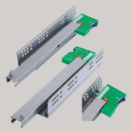 SET Glisiera sub sertar cu amortizare, extragere totala, L=350mm, cuplaje incluse