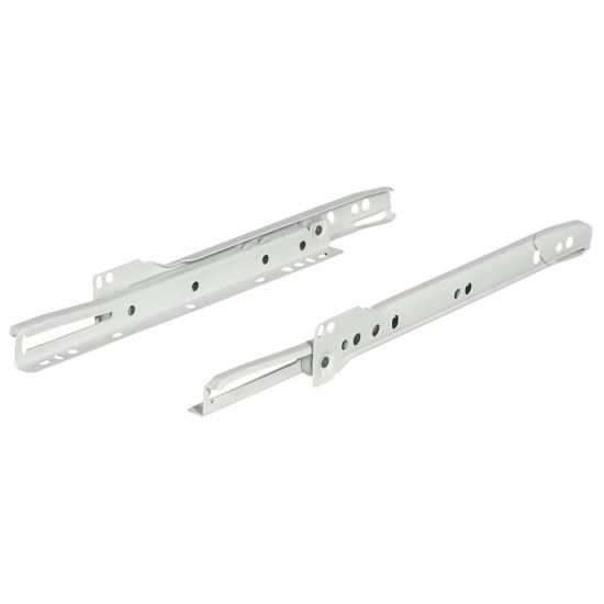 SET Glisiera cu role HAFELE MATRIX R S25 cu extragere partiala si autoinchidere, L=450mm, alb RAL 9003