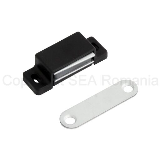 SET 2x Opritor magnetic 40N si contraplaca cu doua gauri CP2, negru