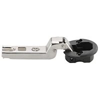 SET 2x Balama usa sticla HAFELE Metalla Mini A 95° semiaplicata cu arc pentru inchidere automata, fara amortizare + capac oala + placuta fixare
