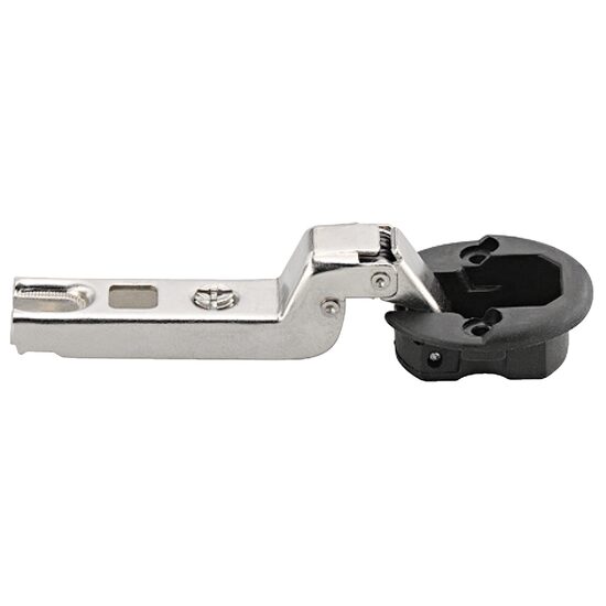 SET 2x Balama usa sticla HAFELE Metalla Mini A 95° semiaplicata cu arc pentru inchidere automata, fara amortizare + capac oala + placuta fixare