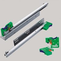 SET Glisiera sub sertar cu amortizare, extragere partiala, L=300mm, cuplaje incluse