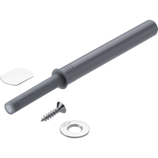 Set TIP-ON BLUM pentru usi mobila versiune lunga cu magnet gri + placuta adaptor