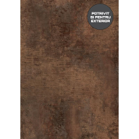 HPL COMPACT Fundermax Patina Bronze 0794 Enduro, miez NEGRU