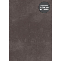 HPL COMPACT Fundermax Prado Agate Grey 0027 Enduro, miez NEGRU